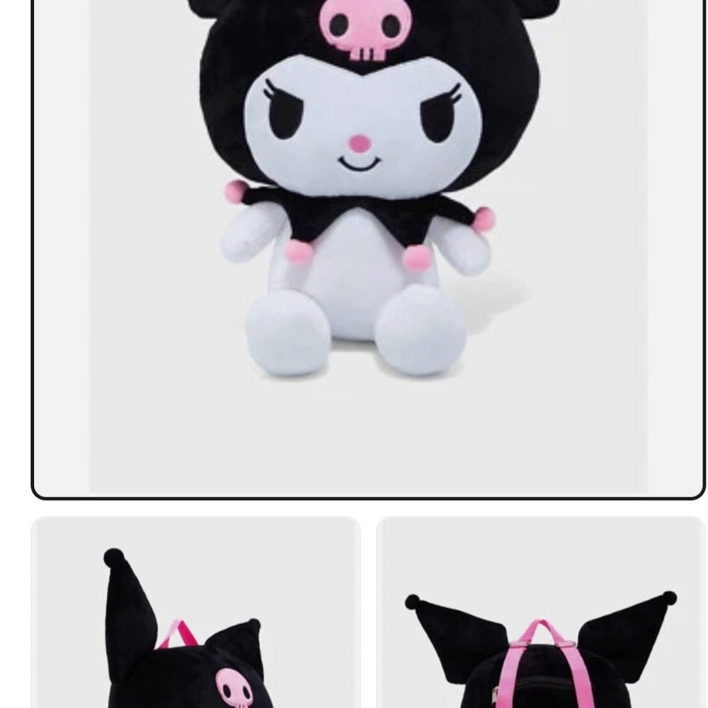 Sanrio Kuromi Plush Animal Backpack